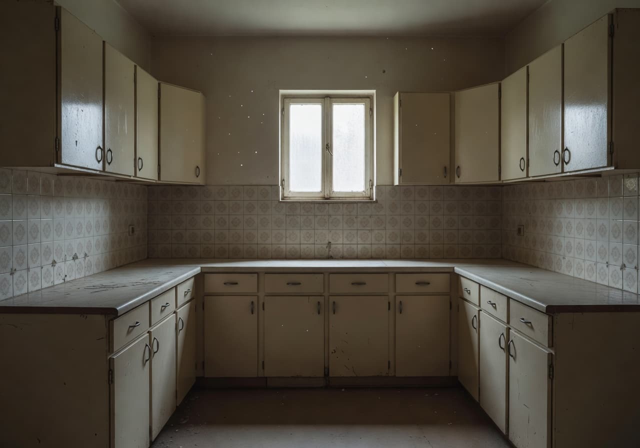 Kitchen before DecorAI redesign
